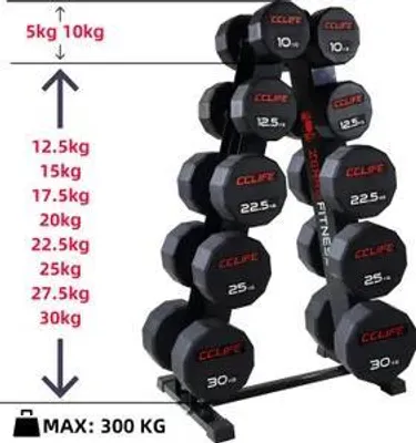 Produktbild von CCLIFE Hantelständer Kurzhantelständer Hantelablage Hantelbaum Gewichteständer belastbar bis 300 kg