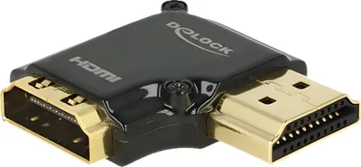 Obrázok produktu pre DeLOCK HDMI-A/HDMI-A, F/M, 90°, HDMI, HDMI, Čierna