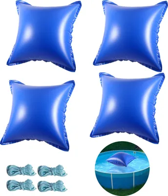 Produktbild von Eikuavons Poolkissen 120x120cm | Winterkissen für Pool | Luftkissen Poolabdeckung Quadratisch | Frostbeständig bis -25°C | PVC Material | 4 Stück