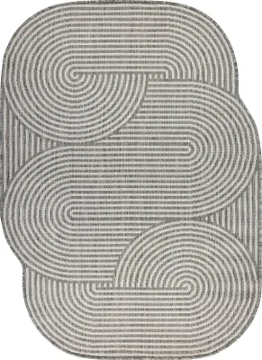 Zdjęcie produktu dla Dywan ORGANIC 1835 sizal Geometryczny ecru /  - naturalny, nowoczesny nieregularny kształt szary 133x190 cm