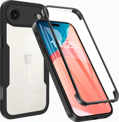Produktbild von 360 Grad Rundum Schutz Handyhülle für Apple iPhone 17 Air Full Cover Vollschutz Case Farbe: Schwarz