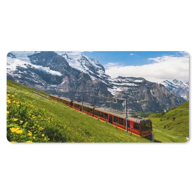 Obrázek produktu pro Podložka pod myš - Červený vlak v Alpách - 60x30cm - Podložka pod myš
