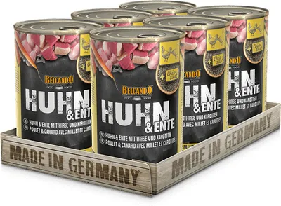 Image de BELCANDO® Poulet & Canard avec Millet et Carottes 6x 400g