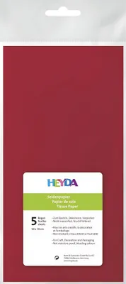 Produktbild von HEYDA 203310524 Seidenpapier 50 x 70 cm mittelrot