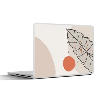 Produktbild von MuchoWow® Laptop Aufkleber Sticker Cover Sommer - Orange - Blatt 30x22 cm - Laptop-Sticker