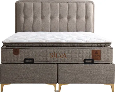 Produktbild von Villa Möbel Bett Set Silva 160x200 Braun, Bett Set (mit Matratze), Bett mit Stauraum