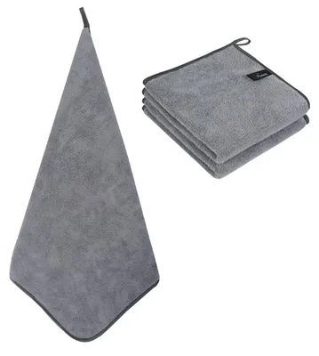 Produktbild von Gästehandtücher Mikrofaser 50x50cm Grau 2 Stück