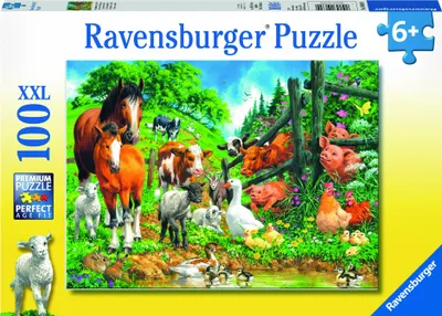 Image de 100 pièces Ravensburger Kinder Puzzle XXL Assemblée des animaux 10689