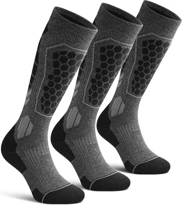 Productafbeelding van Skisokken heren - 3 paar - merino - volledig gevoerd - thermisch