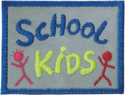 Produktbild von Mono Quick 06196 School Kids Reflex Bügelbild, Patch, Sticker ca. 4,5 x 6 cm reflektierend