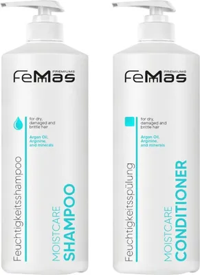 Produktbild von Femmas Moistcare Shampoo 1L + Femmas Moistcare Conditioner 1L