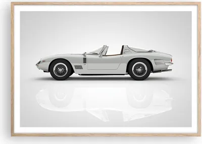 Produktbild von Gerahmtes Poster - Rahmen in heller Eiche - Sportlich Auto Vintage - 100x70 cm - Wand Bild - Wanddeko - Wandbilder - Kunstposter - Wandposter - Bilderrahmen - Bilder - Kunstdruck - P2NAA100x70-4872