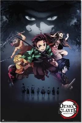 Produktbild von Demon Slayer - Fight - Anime Plakat Poster Druck Grösse 61x91,5 cm ohne Zusatzartikel