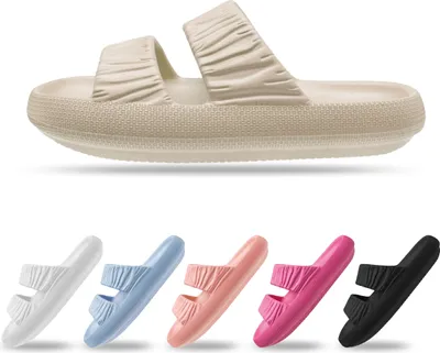 Produktbild von Strand Slipper Damen Super Soft & Weiche Sommer Pantoletten, Badelatschen beige, 289666453, Gr. 38-39