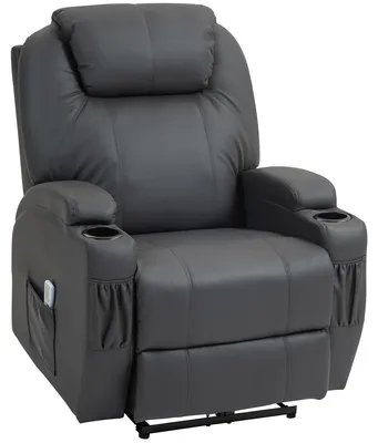 Produktbild von HOMCOM Relaxsessel mit Massagefunktion, Elektrisch TV-Sessel mit Liegefunktion