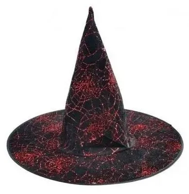 Immagine prodotto di Cappello da strega rosso 32x32cm