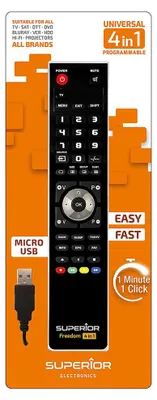 Obrázek produktu pro Freedom Input 8054242080124, TV, Projektor, DVD/Blu-ray, Domácí kino systém, IR Wireless, Tlačítka, Černá