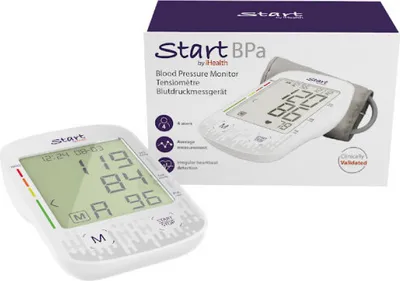 Produktbild von iHealth Start, Oberarm, Automatisch, Weiß, LCD, 4 Benutzer, 40 - 180