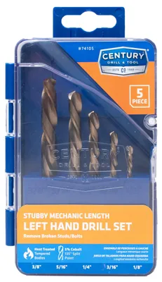 Linksausdreher-Bohrer-Set, 5-teilig, Kobalt, 1/8"–3/8"