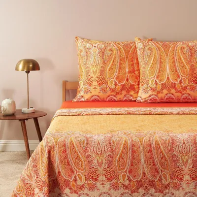 Produktbild von Bassetti Baumwolle-Tagesdecke MERGELLINA Farbe O1 ORANGE Größe 180x255