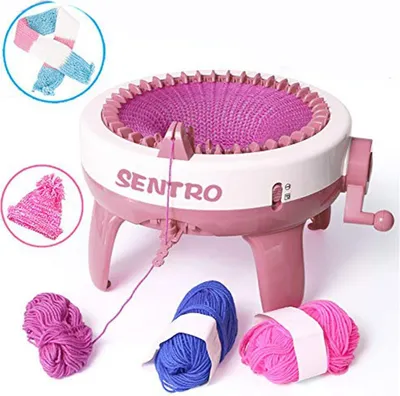Produktbild von Welikera Strickmaschine Kinderspielzeug Webstuhl Mädchen Handkurbel Hut Weben Hand DIY 40 Stricken Halbautomatische Webmaschine