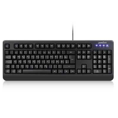 Produktbild von Perixx Periboard-517 B USB Keyboard German, QWERTZ Black Dustproof, Splashproof