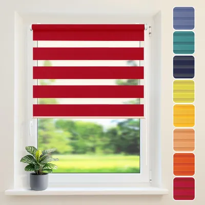 Produktbild von Doppelrollo COLOUR, Rot, 65x150cm