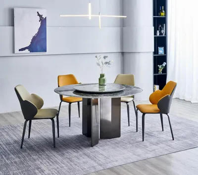 Produktbild von Grauer Rundtisch Esszimmertische Küchentisch  Holztische Tisch