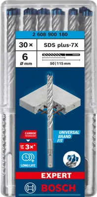 Productafbeelding van EXPERT SDS-plus-7X hamerschroefset, 6x50x115 mm, 30-delig.