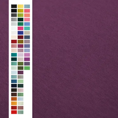 Produktbild von Bündchenstoff 95% Baumwolle 5% Elasthan – 275 g/m² - dehnbar für Kleidung, Meterware 25 cm-Schritte 056 Aubergine