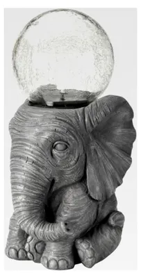Produktbild von Solar-Gartenfigur Elefant mit Solarkugel
