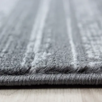 Produktbild von Kurzflor Teppich Pago Läufer, Farbe: Grau, Größe:80x300 cm