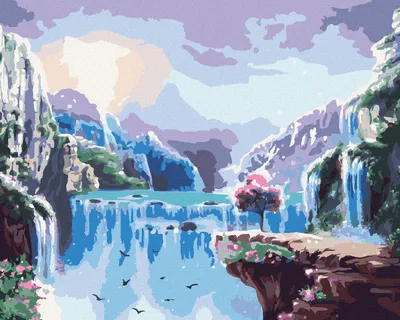 Zdjęcie produktu dla Zuty - Painting by Numbers - Fairyland with Waterfalls, 40x50 cm, płótno naciągnięte na ramę