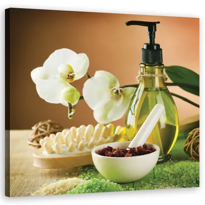 Produktbild von Leinwandbild abstraktionen - grün 60x60 cm Feeby grün wandbild bereit zum aufhängen