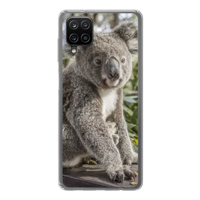 Produktbild von MuchoWow® Handyhülle Schutzhülle Hülle für Samsung Galaxy A12 Koala - Holz - Pflanzen - Kinder - Jungen - Mädchen Silikon Softcase Handy Hülle - Bild