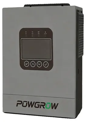 Image de Onduleur solaire hybride, puissance de sortie 6 500 W, tension 48 V, courant de charge 120 A, plage MPPT 60-450 V, puissance de crête 12 kVA