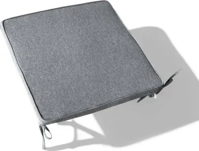 Produktbild von Polyester Sitzkissen mit abnehmbarem Bezug groß hellgrau 45x50 cm