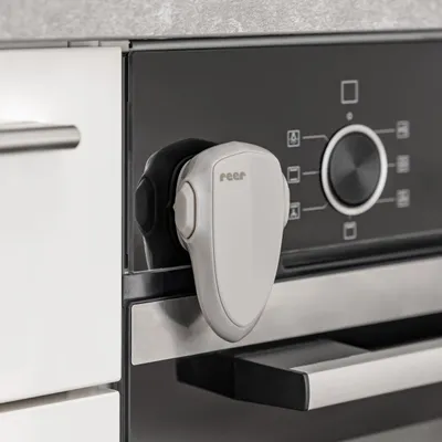 Produktbild von reer Kindersicherung für Backofen Kunststoff grau