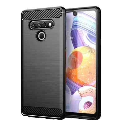 Produktbild von Schutzhülle Handyhülle für LG Stylo 6 Case Cover Carbon Optik Schwarz
