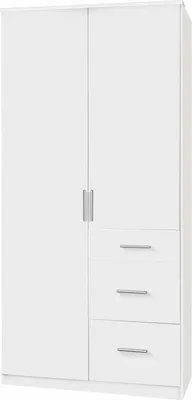 Produktbild von Kleiderschrank Joker Schlafzimmerschrank 90x58x199cm weiß 2-türig (18808)