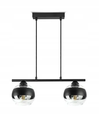 Zdjęcie produktu dla Lampa Wisząca Sufitowa Żyrandol Czarna Szklane Kule Black Belt BZR2 LED E27