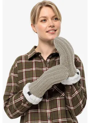 Produktbild von Jack Wolfskin Women's Highloft Knit Mitten Einfinger-Winterhandschuh mit Kunstfell M