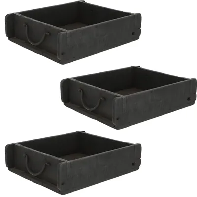 Imagen del producto de Novaliv, 3 cajas de madera vintage, color , 30 x 25 x 8 cm. Cajas de madera antiguas con forma de ladrillo, grandes y de uso general, fabricadas con madera reciclada. Cada caja es única – caja vintage para decoración