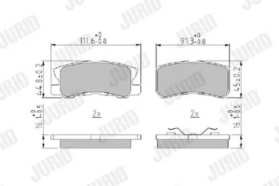 Produktbild von JURID Bremsbeläge Satz für MITSUBISHI ASX (GAW) 572498J