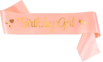 Produktbild von Oblique Unique Schärpe Birthday Girl Geburtstag Party Feier Geburtstagsfeier Lachs