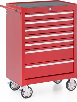 Produktbild von Werkstattwagen, 7 Schubladen, rot
