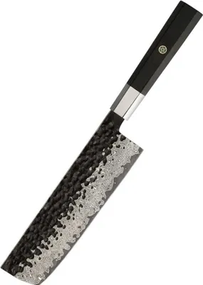 Produktbild von Damast Küchenmesser YU-37439 - Braun Nakiri KP37439
