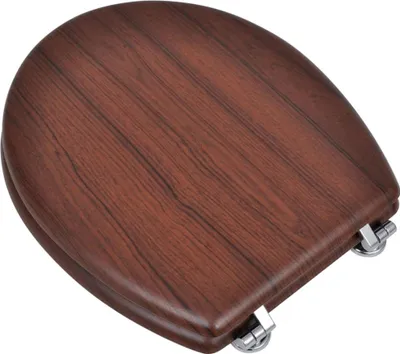 Obrázek produktu pro vidaXL Toaletní sedátko MDF víko Jednoduchý design Hnědá barva