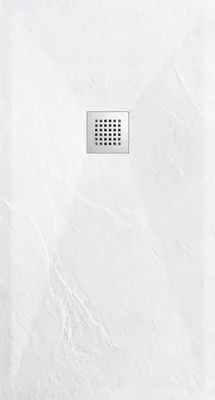 Produktbild von Balneo Duschwanne Stone Tray Mineralwerkstoff 80x100x2,5cm weiß rechteckig rutschfest