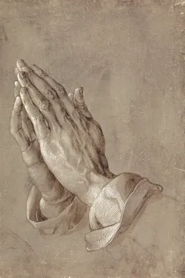 Produktbild von Albrecht Dürer Kunstdruck Bild - Betende Hände, 1508 (120 x 80 cm)
